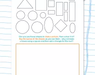 2D shape pictures worksheet