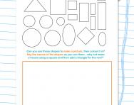 2D shape pictures worksheet