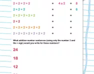 2 times table as repeated addition worksheet