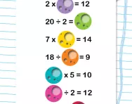 2 times table number sentences worksheet