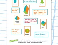 3D shapes matching worksheet