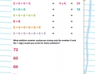 6 times table as repeated addition worksheet