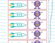 6 times table matching challenge worksheet