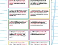 6 times table division word problems worksheet