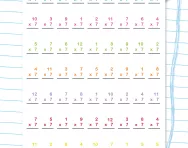 7 times table timed test