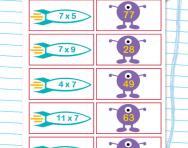 7 times table matching challenge worksheet