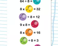 8 times table number sentences worksheet