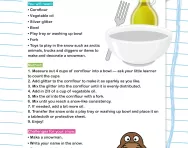 Make snow dough