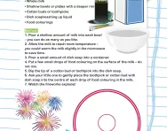 Milk fireworks science activity