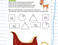Santa’s sleigh: shapes and colour
