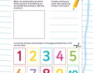 Starting school practice: handwriting and numbers