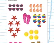 Summer count and match numbers 1-8