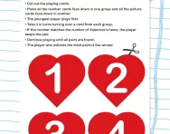 Valentine’s number and picture match 1-6