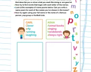 Acrostic adjectives worksheet