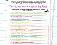 Active and passive sentences worksheet