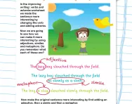 Adding adjectives, similes and metaphors to your writing