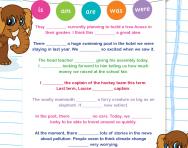 Adding is / am / are / was / were to sentences worksheet