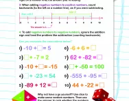 Adding negative numbers worksheet