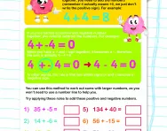 Adding positive and negative numbers worksheet