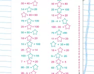 Addition and subtraction facts practice worksheet