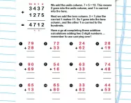 Addition: carrying on numbers worksheet