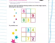 Addition magic square puzzle