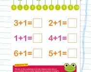 Addition using a number line worksheet
