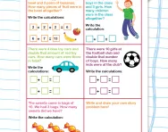Addition using number facts worksheet