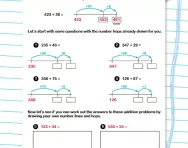 Addition using the counting on or number line method worksheet