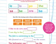 Adjacent consonants f and t, n and d worksheet