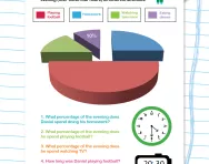 Answering questions on a pie chart