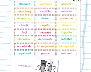 Antonyms worksheet