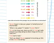 Apostrophes for missing letters football worksheet