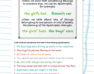 Apostrophes for singular and plural possession worksheet