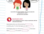 Apostrophes revision worksheet