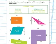 Area problems worksheet