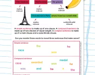 Arranging simple, compound and complex sentences worksheet