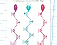 Balloon number maths puzzle