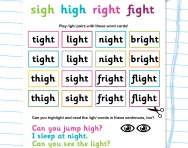 Blending sounds to read: /igh/