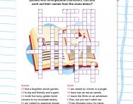 Book characters crossword puzzle