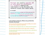 Brackets revision worksheet