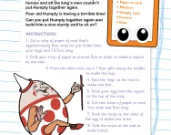 Build a wall for Humpty Dumpty activity
