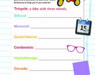Building words with prefixes worksheet