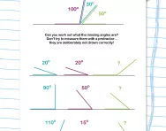 Calculating angles on a straight line