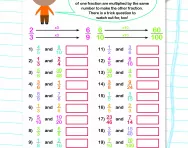 Calculating equivalent fractions worksheet