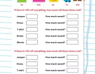 Calculating percentages worksheet