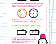 Calculating time intervals worksheet
