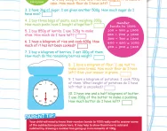 Calculating with weight worksheet