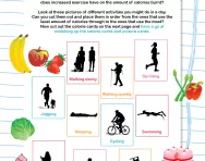 Calorie counters worksheet