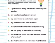 Capital letters and full stops worksheet